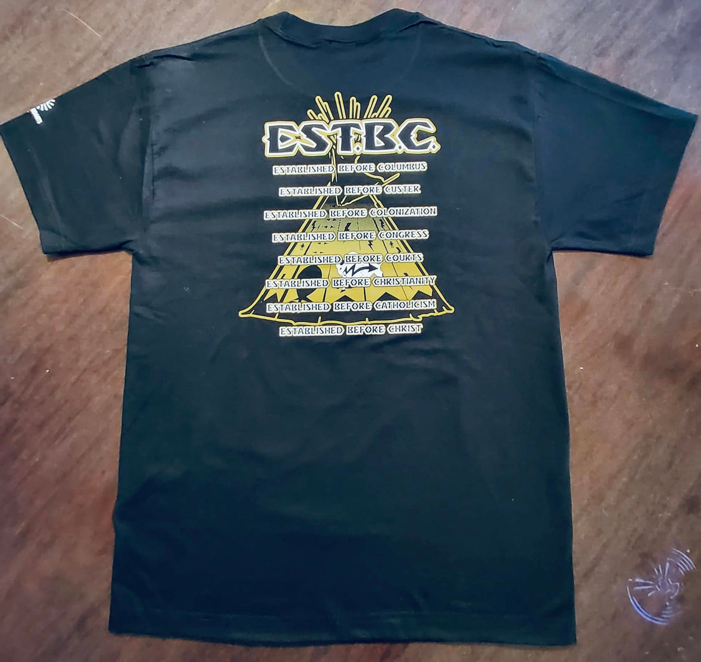 EST.B.C. True Descendants Tipi Lodge Design T-shirt.